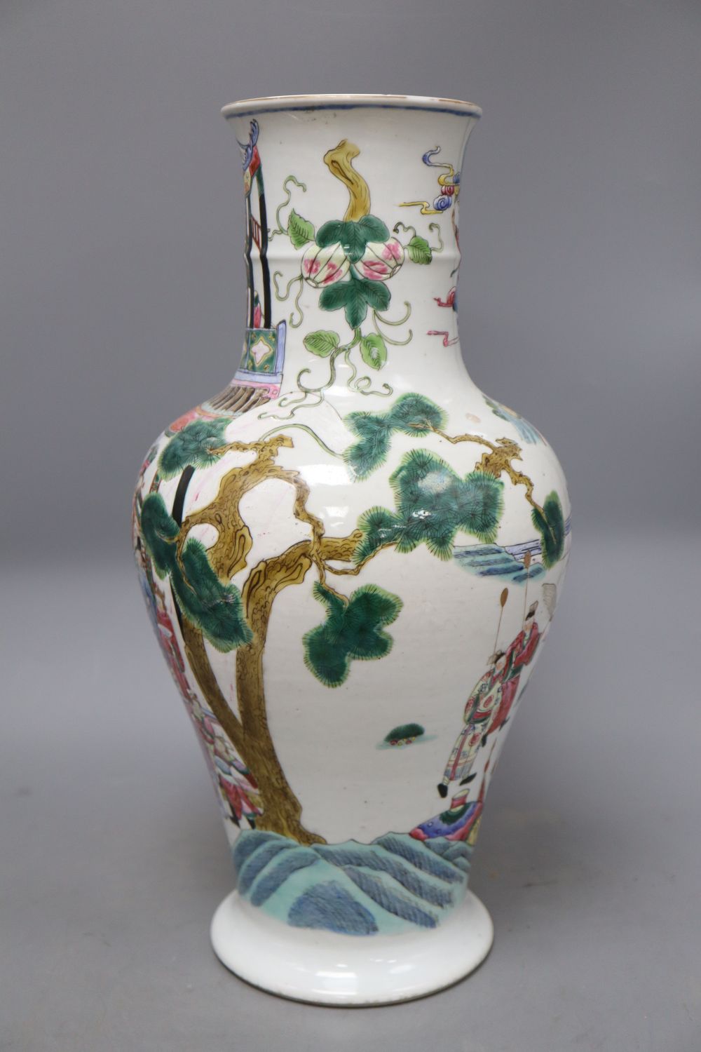 A 19th century Chinese famille rose vase, height 44cm